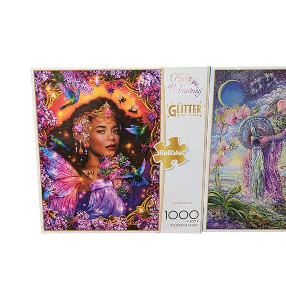 Buffalo Puzzles Glitter Edition 1000 Piece Jigsaw Lot of 3 - Picture 3 of 9